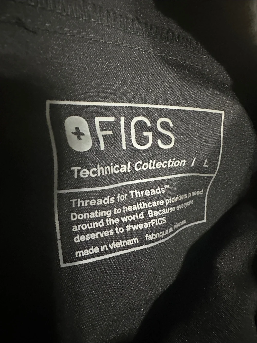 FIGS Men’s Technical Collection Black Jogger Scrub Pants L Style MXXSW2004.
